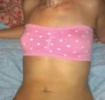 Pink polka dot bra by Amber